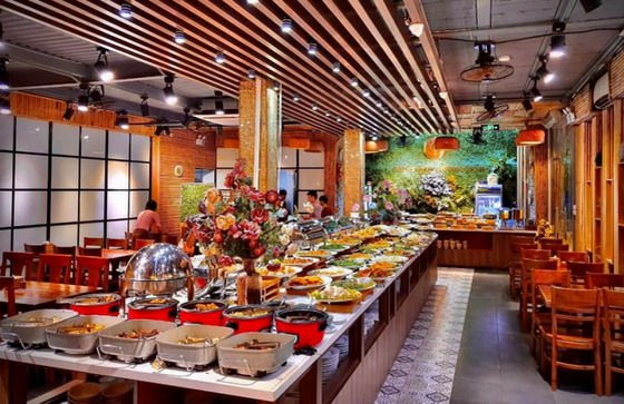 Buffet Huong Thien vegetarian restaurant Hanoi Buffet Huong Thien vegetarian restaurant Hanoi
